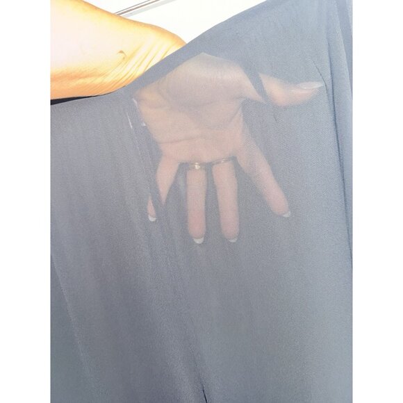 VICTORIA'S SECRET Swim Cover Lace Pants SHEER Black Medium Lingerie Wide Leg R2 - Picture 6 of 11